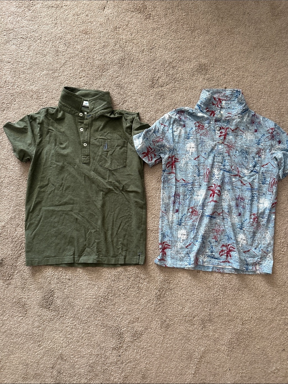 johnnie-O Kids Olive Green Short-Sleeve Polo